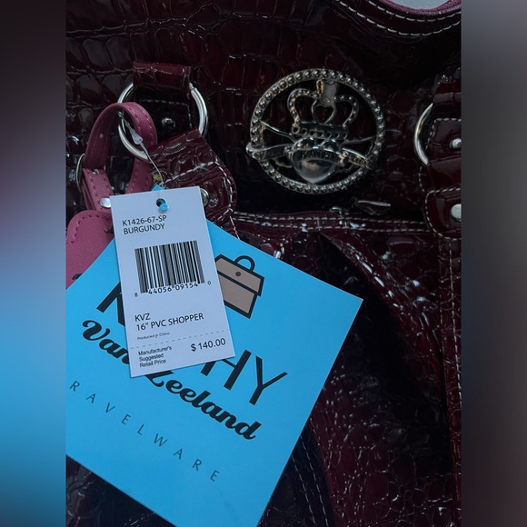 Kathy Van Zeeland burgundy Purse - Picture 2 of 4